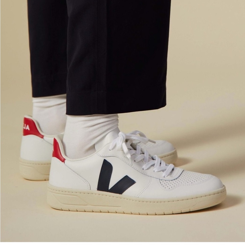 Veja Women’s White and Red Sneakers -